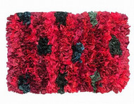 Eco World Rag Accent Throw Rug Loopy Shag Mat 20x30 Rich Red Polka Dot