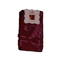 Bella Flocked Burgundy Floral Dining Room Chair Cover Slipcover Elegant Burnout