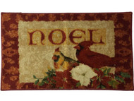 Mohawk Red Cardinal Accent Rug, Noel Christmas Mat with Non-Skid Back 20" by 34"