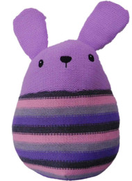 Spark Pretty Puprle & Gray Striped Knit Bunny Rabbit Plush Stuffed Animal Pal