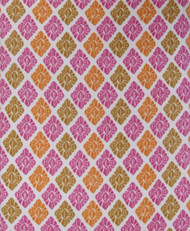 Microfiber Sheet Set Pink Orange Diamond Twin XL Bed Sheets Bedding