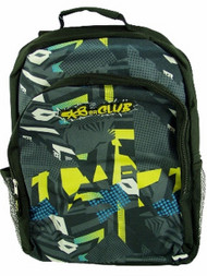 Sk8er Club Two Strap Back Pack Grey with Multi Color Design Backpack
