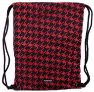 Yak Pak Carrysack Sack Red & Black Houndstooth Cinch Bag Tote