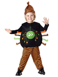 Infant Girls & Boys Plush Tiny Spider Costume with Top Pants & Hat 12-18 months