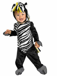 Infant Boys & Girls Tiny Treats Zany Zebra Costume with Jumpsuit & Hat