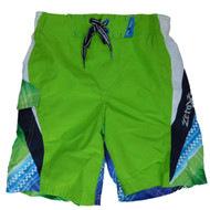Boys Green Cargo Swim Trunks Board Shorts