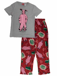 A Christmas Story Mens Pink Bunny Ralphie T-Shirt & Pajama Bottoms Sleep Set