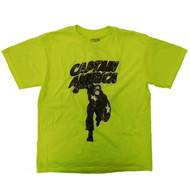 Marvel Captain America Big Boys Neon Yellow Realtree Camouflage T-Shirt
