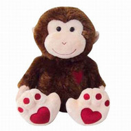 Heart to Heart Wild Monkey Stuffed Animal with Beating Heart 10" Plush Ape Pal