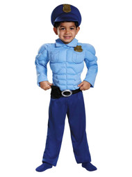 Power Suits Toddler Boys Policeman Muscle Costume Police Officer Uniform