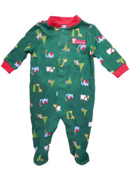 Carters Infant Boys My First Christmas Holiday Zoo Sleeper Sleep & Play