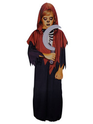 Boys Corpse Halloween Costume Robe, Belt & Headpiece