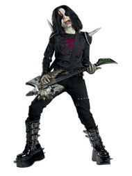 Boys Metal Mayhem Halloween Costume Shoulder Pads Shirt & Mask