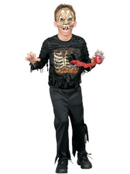 Boys Heartless Zombie Halloween Costume with Scary Mask
