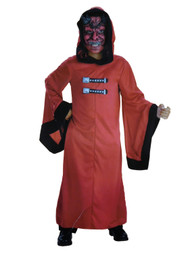 Boys Sinister Devil Halloween Costume Hooded Robe Decorative Buckles & Mask