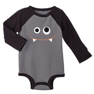 Infant Boys Vampire Monster Face Halloween Bodysuit with Bat Wings
