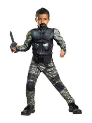 G I Joe Boys Roadblock Costume with Muscle Jumpsuit
