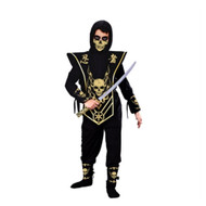 Fun World Boys Gold Skull Lord Ninja Costume With Mask