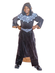Boys Skeletar Halloween Costume Robe, Chest Piece & Belt