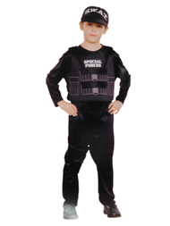 Boys Special Forces S.W.A.T. Police Halloween Costume