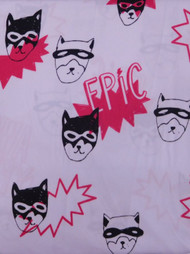 Pillowfort Sheet Set Pink Cat Superheroes Full Bed Size Sheets Bedding