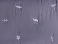 Kids Embroidered Gray Full Queen Adventure Comforter Set with Snakes & Camels 3P