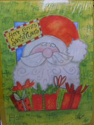 Christmas Here Comes Santa Claus Holiday Garden Flag & Stand Kit 13 by 18 Inch
