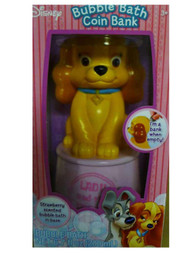 Disney Lady & The Tramp Bubble Bath Coin Bank Strawberry Scented