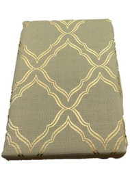 Luna Lattice Golden Scroll Fabric Christmas Shower Curtain Holiday Bath