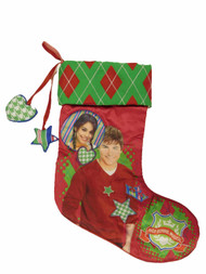 Disney HSM Red Satin High School Musical Christmas Holiday Stocking Zac Efron