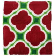 Holiday Plush Super Soft Red & Green Geometric Microplush Throw Blanket - 50x60