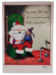 Child & Bad Mall Santa Claus Spider Christmas Cards You Get A Pony & A Tarantula
