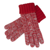 Liz Claiborne Womens Red Speckle Wool Blend Text & Tech Touch Screen Gloves