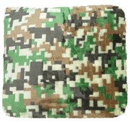 Throw Blanket Plush Super Soft and Cozy Oversized 60 x 72 inch - Geometric Camo