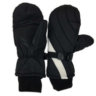 Womens Black & White Ski & Snow Mittens Thinsulate Large/X-Large