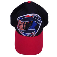Superman Boys Black & Red Man Of Steel Baseball Cap Ball Hat