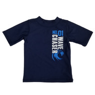 Infant Boys Navy Wave Chaser Rash Guard Swim Shirt