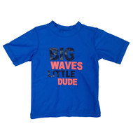 Infant Boys Blue Big Waves Little Dude Rash Guard Swim Shirt
