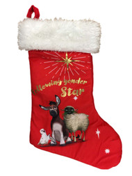 The Star Movie Red Following Yonder Star Christian Nativity Christmas Stocking