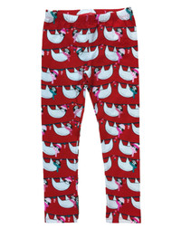 Infant & Toddler Girls Red Sloth Leggings Knit Christmas Holiday Pants