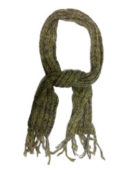 Fownes Brown & Yellow Womens Cable Knit Winter Neck Scarf