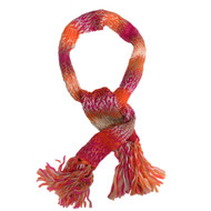 Womens Pink & Orange Acrylic Cable Knit Winter Neck Scarf