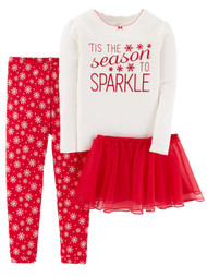 Infant & Toddler Girls The Season to Sparkle Pajamas Holiday Tutu Sleep Set
