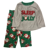 Carters Infant Boys Eat Sleep & Be Jolly Fleece Santa Claus Christmas Pajamas