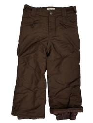Girls Brown Water Resistant Insulated Snowboard Snow Pants
