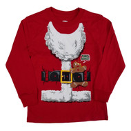 Boys This Bites Santa Claus Costume Tee Christmas Holiday Long Sleeve T-Shirt