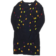 Womens Knit Christmas Lights Long Sleeved Dress Holiday Pullover Tunic
