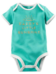 Carters Infant Girls Daddy's Little Sunshine Baby Bodysuit Creeper Shirt