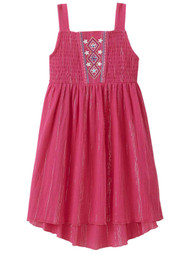 Toddler Girls Pink & Silver Flowy Sun Dress Sundress