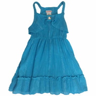 Toddler Girls Blue & Silver Ruffle Dress Sundress